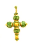 Anhänger Sommer Dame Scintille in Gelbgold Smeraldo 10049723 - 10049723